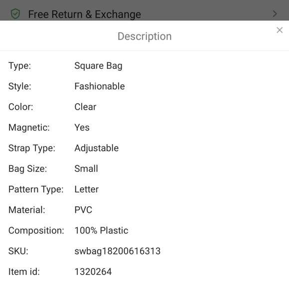 Clear small crossbody purse - Picture 6 of 8